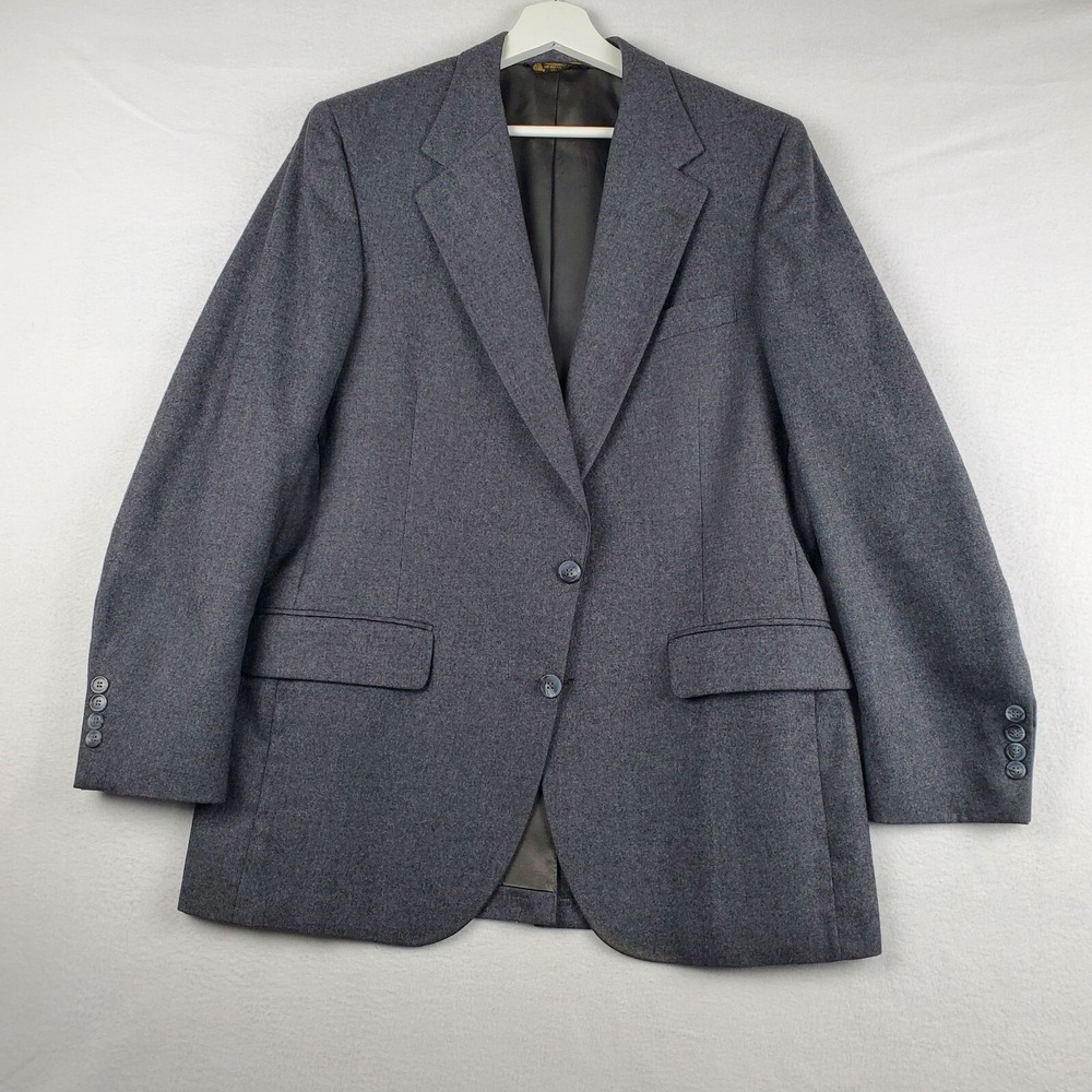 Barrister ‎ For Wallachs Blazer Jacket Men's 42  Gray Wool Single Breasted